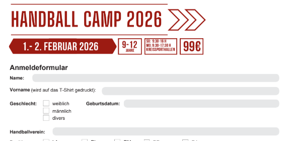 Anmeldeformular